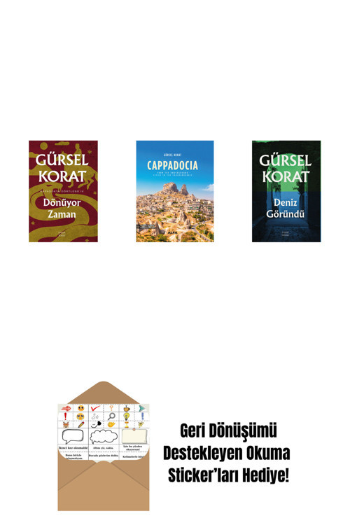 Everest Yayınları Dönüyor Zaman + Cappadocia (Ciltli) + Deniz Göründü + Okuma Sticker'Ları