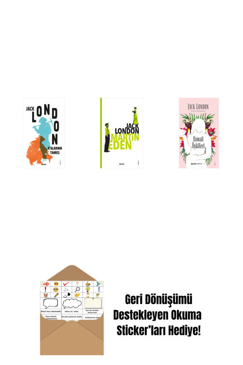Alfa Yayıncılık Atalarının Tanrısı + Martin Eden + Hawaii Öyküleri + Okuma Sticker'Ları