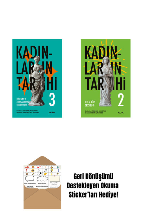 Alfa Yayıncılık Kadınların Tarihi 3 + Kadınların Tarihi 2 (Ciltli) + Okuma Sticker'Ları