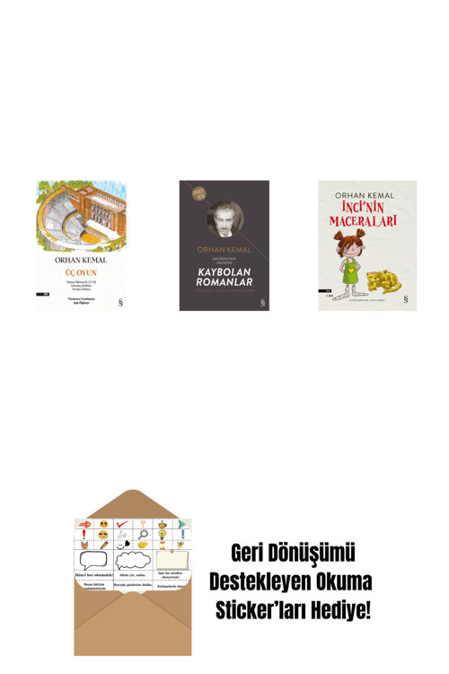 Everest Yayınları Üç Oyun + Kaybolan Romanlar + İnci'Nin Maceraları + Okuma Sticker'Ları
