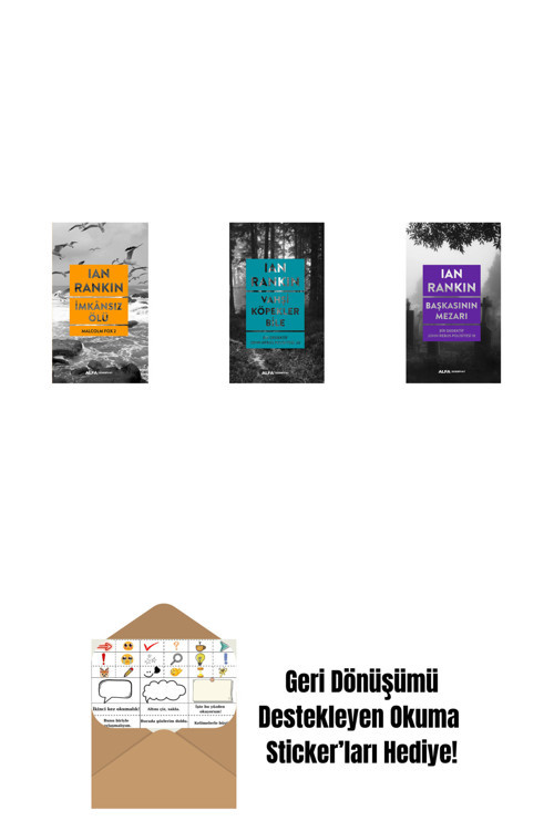 Alfa Yayıncılık İmkânsız Ölü + Vahşi Köpekler Bile + Başkasının Mezarı + Okuma Sticker'Ları