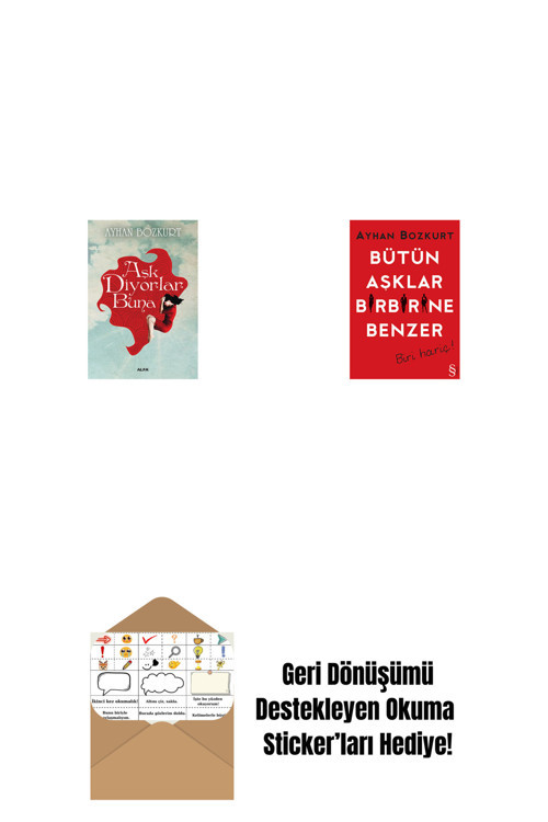 Alfa Yayıncılık Aşk Diyorlar Buna + Bütün Aşklar Birbirine Benzer + Okuma Sticker'Ları