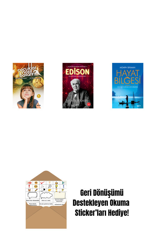 Alfa Yayıncılık Çocuklar Nasıl Başarır? + Edison + Hayat Bilgesi 2 + Okuma Sticker'Ları
