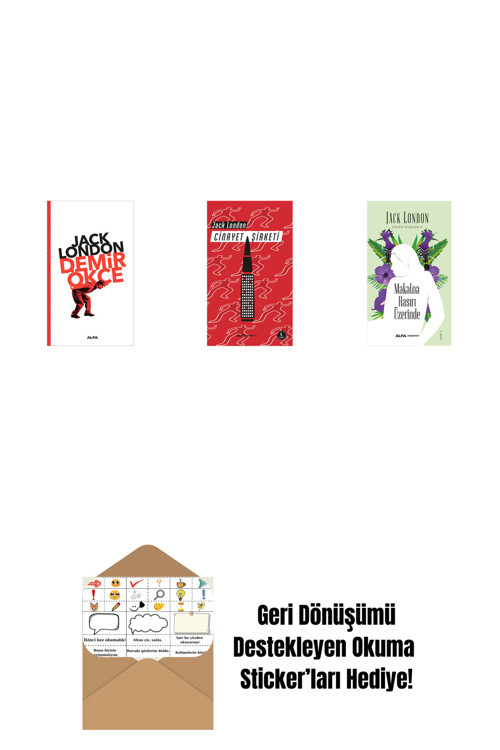 Alfa Yayıncılık Demir Ökçe + Cinayet Şirketi + Makaloa Hasırı Üzerinde + Okuma Sticker'Ları