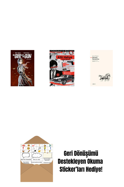 Alfa Yayıncılık The Girl With The Gun + Afili Hafiye + Garanti Karantina + Okuma Sticker'Ları