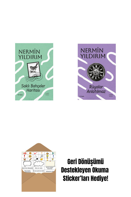 Everest Yayınları Saklı Bahçeler Haritası (Ciltli) + Rüyalar Anlatılmaz + Okuma Sticker'Ları