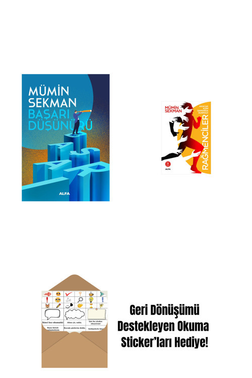 Alfa Yayıncılık Başarı Düşünürü + Rağmenciler - Akacak Azim Damarda Durmaz! + Okuma Sticker'Ları