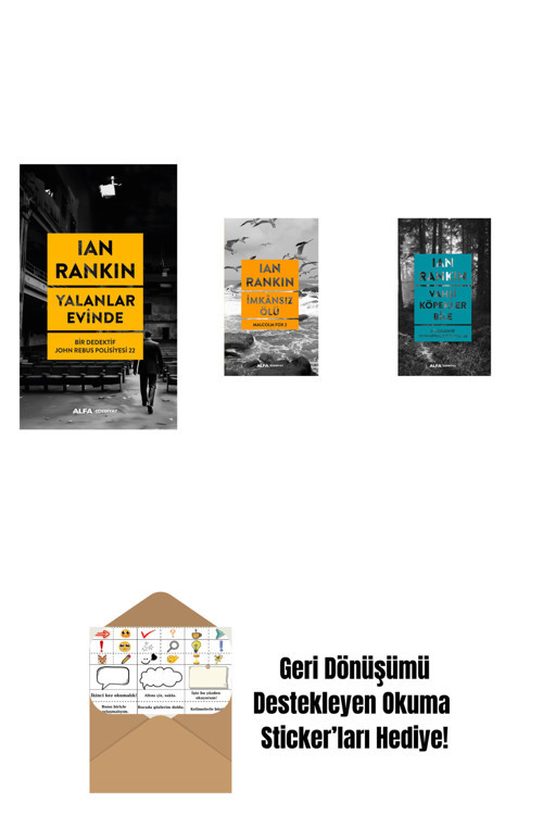 Alfa Yayıncılık Yalanlar Evinde + İmkânsız Ölü + Vahşi Köpekler Bile + Okuma Sticker'Ları