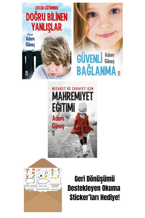 Timaş Yayınları Adem Güneş 3 Kitap Seti + Okuma Sticker'Ları