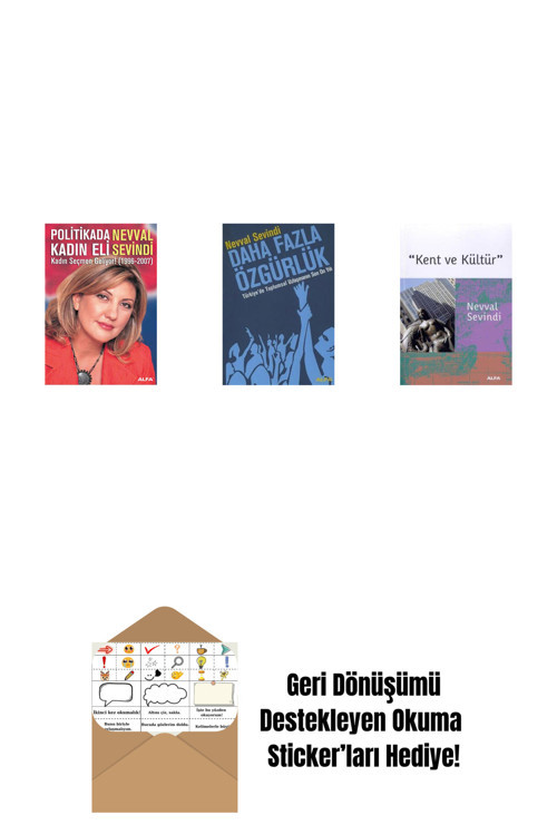 Alfa Yayıncılık Politikada Kadın Eli + Daha Fazla Özgürlük + Kent Ve Kültür + Okuma Sticker'Ları