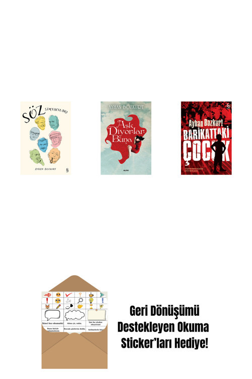 Alfa Yayıncılık Söz Simyacıları + Aşk Diyorlar Buna + Barikattaki Çocuk + Okuma Sticker'Ları