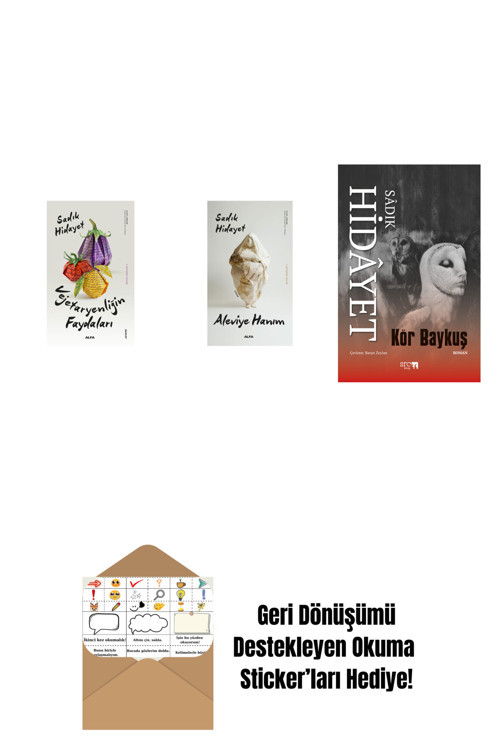 Alfa Yayıncılık Vejetaryenliğin Faydaları + Aleviye Hanım + Kör Baykuş + Okuma Sticker'Ları