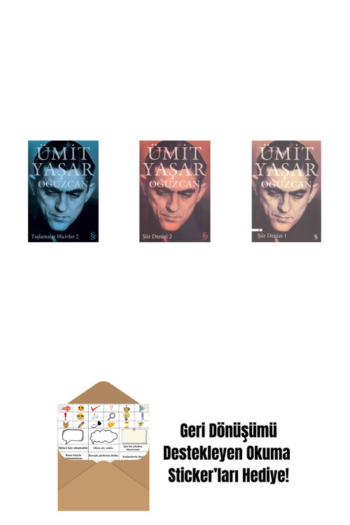 Everest Yayınları Taşlamalar Hicivler 2 + Şiir Denizi 2 + Şiir Denizi 1 + Okuma Sticker'Ları