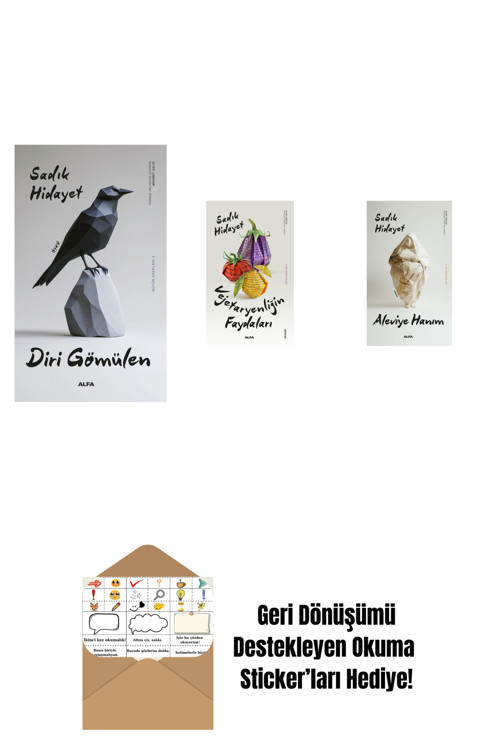 Alfa Yayıncılık Diri Gömülen + Vejetaryenliğin Faydaları + Aleviye Hanım + Okuma Sticker'Ları