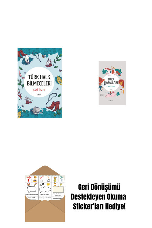 Alfa Yayıncılık Türk Halk Bilmeceleri + Türk Masalları (Ciltli) + Okuma Sticker'Ları