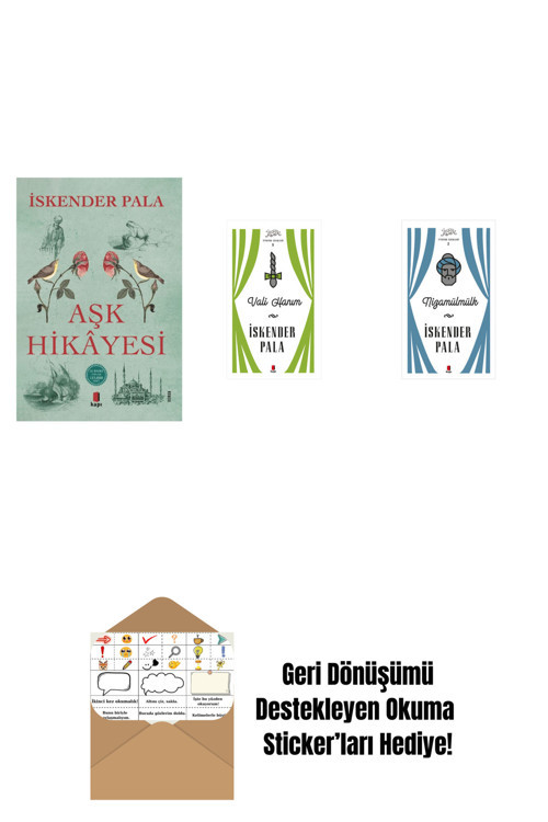 Alfa Yayıncılık Aşk Hikâyesi + Vali Hanım (Ciltli) + Nizamülmülk (Ciltli) + Okuma Sticker'Ları