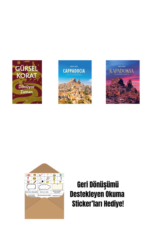 Everest Yayınları Dönüyor Zaman + Cappadocia (Ciltli) + Kapadokya (Ciltli) + Okuma Sticker'Ları