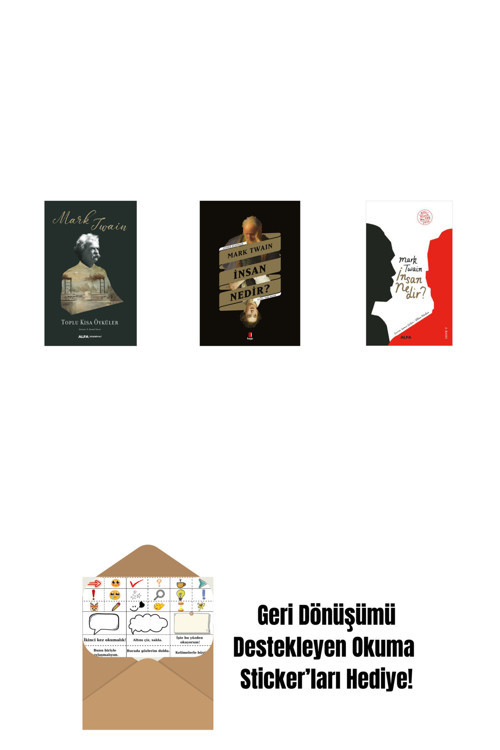 Alfa Yayıncılık Toplu Kısa Öyküler (Ciltli) + İnsan Nedir? + İnsan Nedir? + Okuma Sticker'Ları