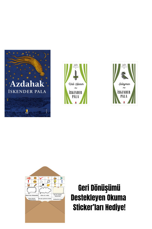 Alfa Yayıncılık Azdahak + Vali Hanım (Ciltli) + Süleyman (Ciltli) + Okuma Sticker'Ları