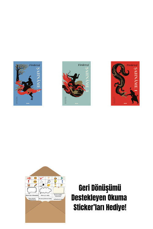 Alfa Yayıncılık Şahnâme 2 + Şahnâme 3 (Ciltli) + Şahnâme 1 (Ciltli) + Okuma Sticker'Ları