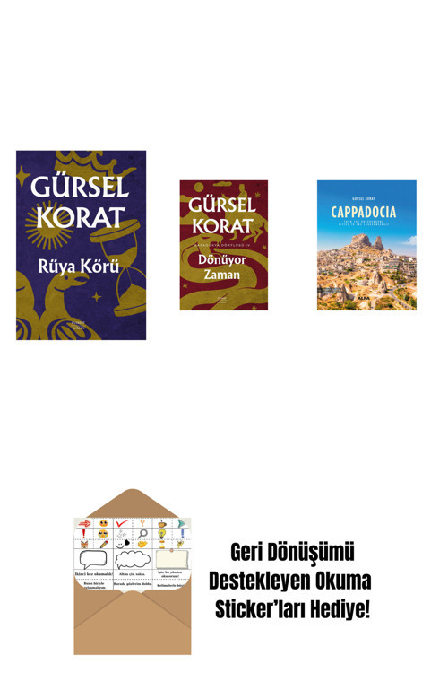Everest Yayınları Rüya Körü + Dönüyor Zaman + Cappadocia (Ciltli) + Okuma Sticker'Ları