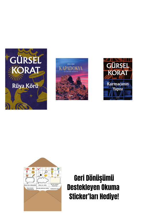 Everest Yayınları Rüya Körü + Kapadokya (Ciltli) + Kurmacanın Yapısı + Okuma Sticker'Ları