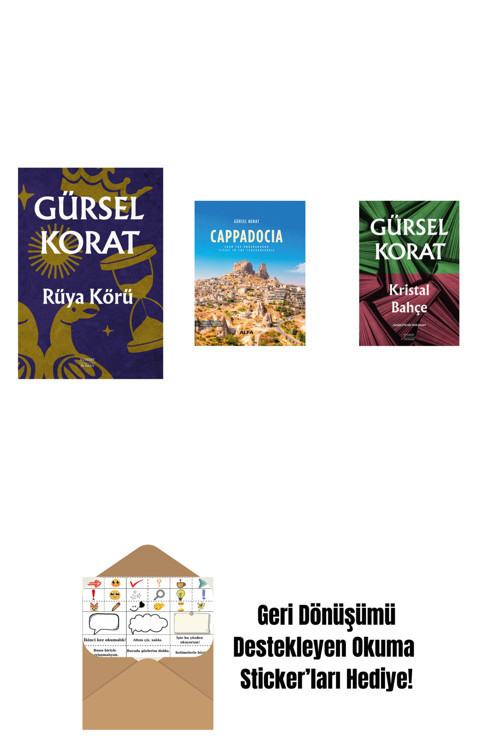 Everest Yayınları Rüya Körü + Cappadocia (Ciltli) + Kristal Bahçe + Okuma Sticker'Ları