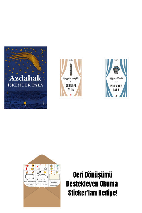 Alfa Yayıncılık Azdahak + Neyzen Tevfik (Ciltli) + Nizamülmülk (Ciltli) + Okuma Sticker'Ları