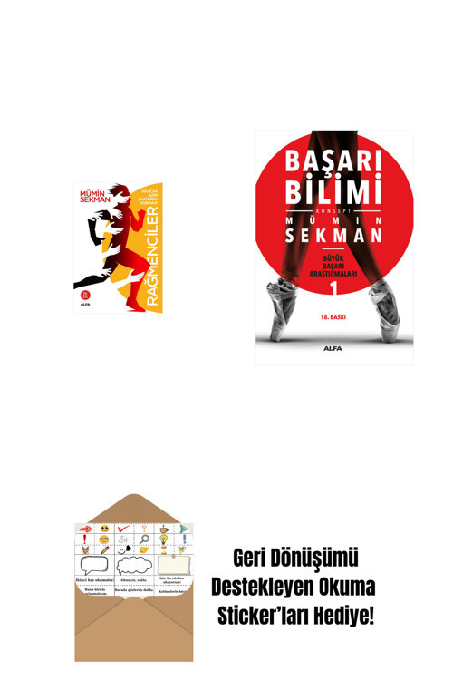 Alfa Yayıncılık Rağmenciler - Akacak Azim Damarda Durmaz! + Başarı Bilimi + Okuma Sticker'Ları