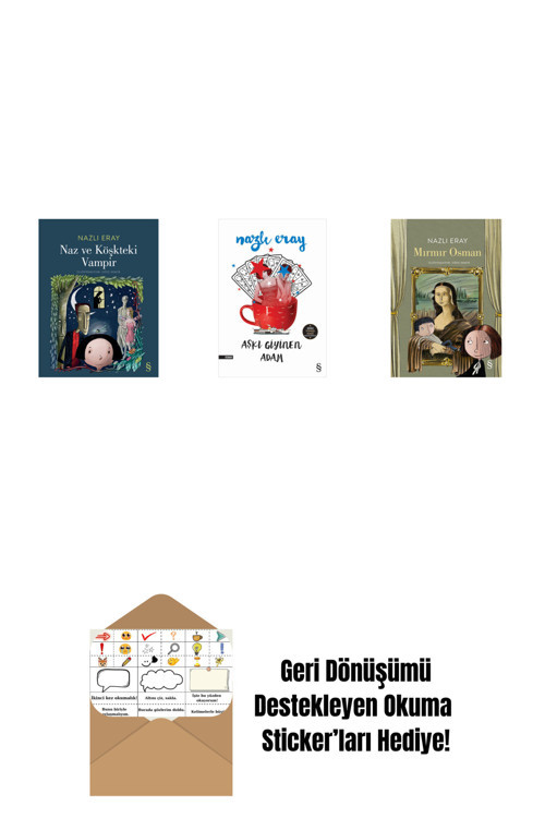 Everest Yayınları Naz Ve Köşkteki Vampir + Aşkı Giyinen Adam + Mırmır Osman + Okuma Sticker'Ları