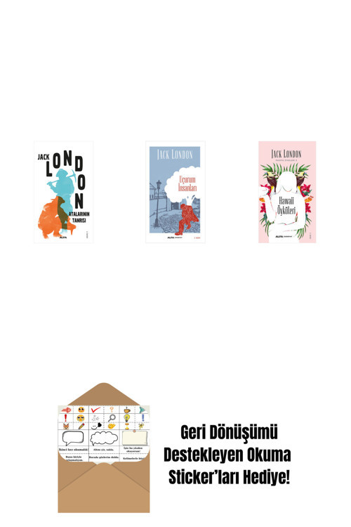Alfa Yayıncılık Atalarının Tanrısı + Uçurum İnsanları + Hawaii Öyküleri + Okuma Sticker'Ları
