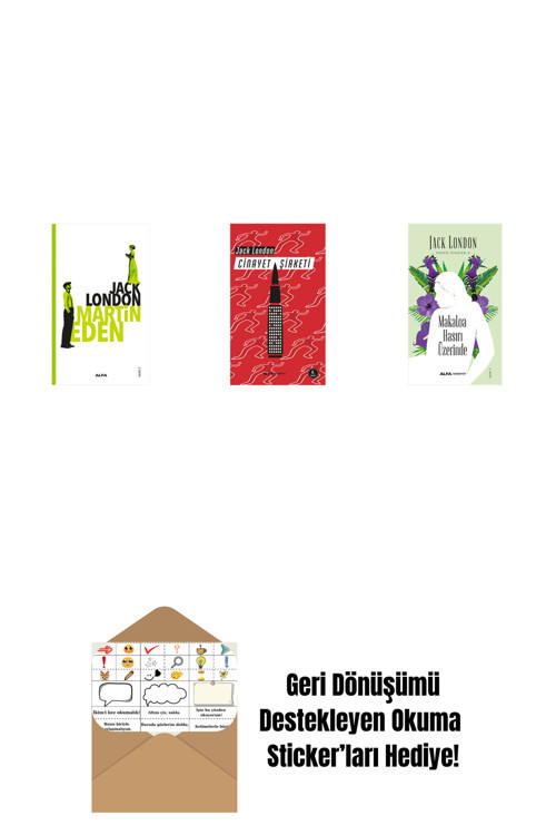 Alfa Yayıncılık Martin Eden + Cinayet Şirketi + Makaloa Hasırı Üzerinde + Okuma Sticker'Ları