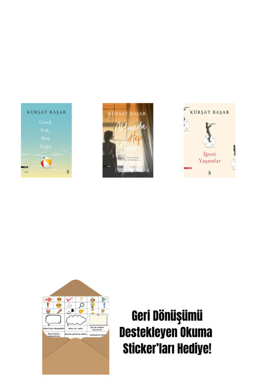 Everest Yayınları Gerek Yok, Hoş Değil + Aklımda Hep Sen + İğreti Yaşamlar + Okuma Sticker'Ları