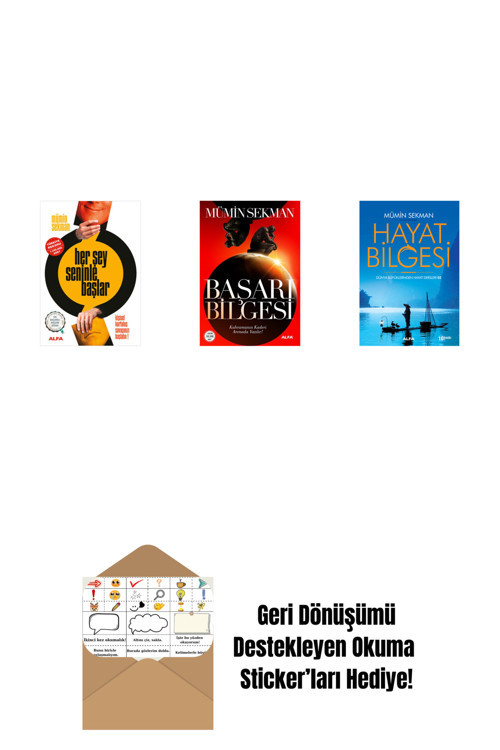 Alfa Yayıncılık Her Şey Seninle Başlar + Başarı Bilgesi + Hayat Bilgesi 2 + Okuma Sticker'Ları