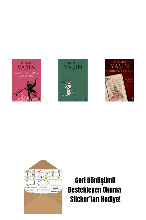 Everest Yayınları Kalbi Durmuş Zamanda + Toplu Şiirler + Sınırdışı Saatler + Okuma Sticker'Ları