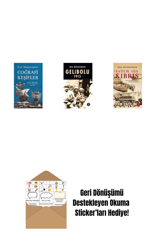 Alfa Yayıncılık Coğrafi Keşifler + Gelibolu 1915 + Satılık Ada Kıbrıs + Okuma Sticker'Ları