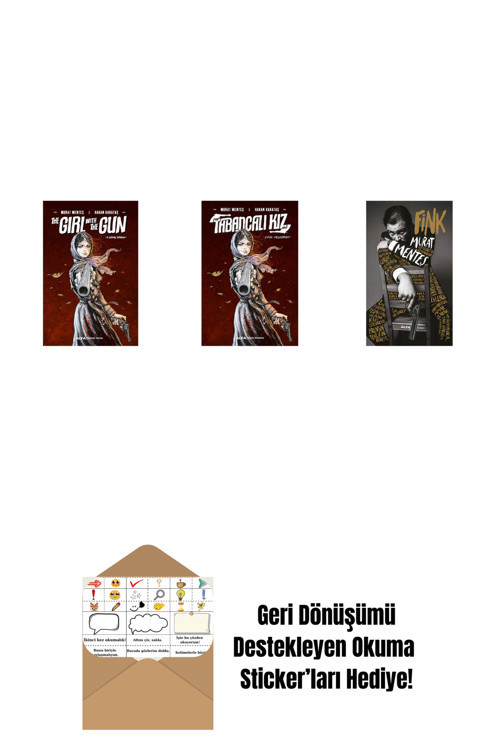 Alfa Yayıncılık The Girl With The Gun + Tabancalı Kız (Ciltli) + Fink (Ciltli) + Okuma Sticker'Ları