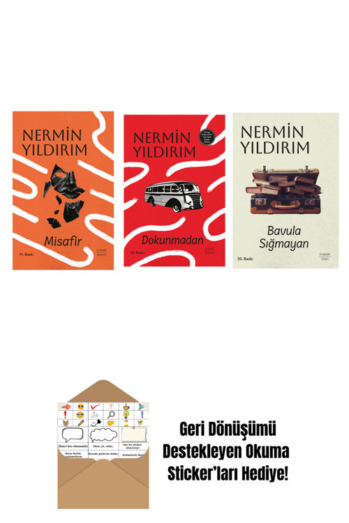 Everest Yayınları Misafir (Ciltli) + Dokunmadan (Ciltli) + Bavula Sığmayan + Okuma Sticker'Ları