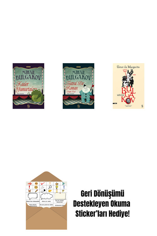 Everest Yayınları Kader Yumurtaları + Teatral Bir Roman + Üstat İle Margarita + Okuma Sticker'Ları