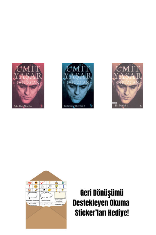 Everest Yayınları Aşka Dair Nesirler + Taşlamalar Hicivler 2 + Şiir Denizi 1 + Okuma Sticker'Ları