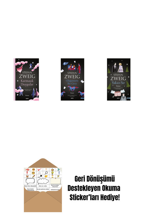 Alfa Yayıncılık Karmaşık Duygular + Olağanüstü Bir Gece + Yakıcı Sır + Okuma Sticker'Ları