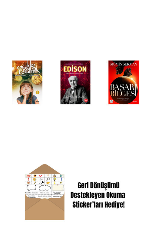 Alfa Yayıncılık Çocuklar Nasıl Başarır? + Edison + Başarı Bilgesi + Okuma Sticker'Ları