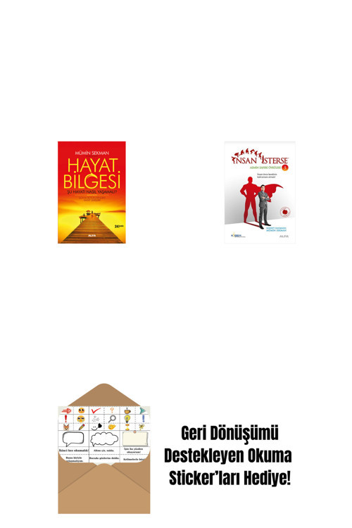 Alfa Yayıncılık Hayat Bilgesi + İnsan İsterse - Azmin Zaferi Öyküleri 5 + Okuma Sticker'Ları