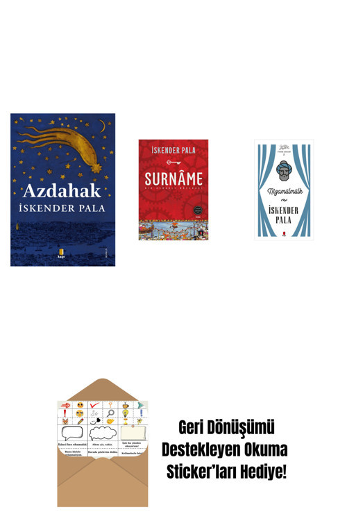 Alfa Yayıncılık Azdahak + Surnâme - Bir Osmanlı Mâcerası + Nizamülmülk (Ciltli) + Okuma Sticker'Ları