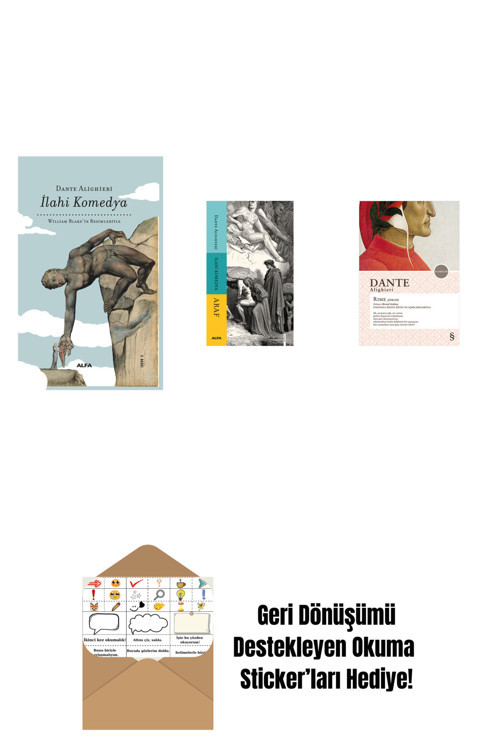 Alfa Yayıncılık İlahi Komedya (Bez Ciltli) + İlahi Komedya - Araf + Rime Şiirler + Okuma Sticker'Ları