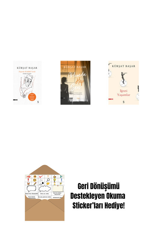 Everest Yayınları Dışarda Kötülük Vardı (Ciltli) + Aklımda Hep Sen + İğreti Yaşamlar + Okuma Sticker'Ları