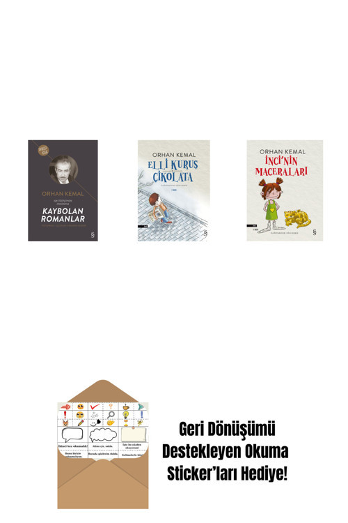 Everest Yayınları Kaybolan Romanlar + Elli Kuruş Çikolata + İnci'Nin Maceraları + Okuma Sticker'Ları