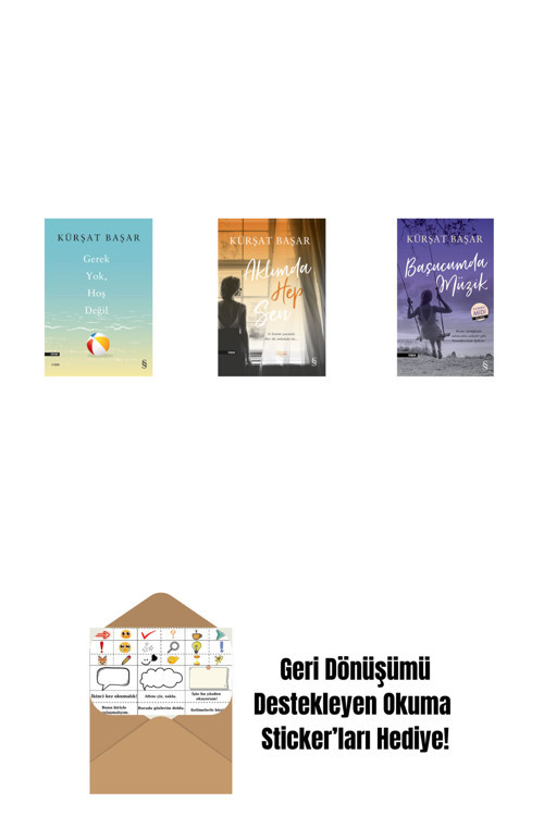 Everest Yayınları Gerek Yok, Hoş Değil + Aklımda Hep Sen + Başucumda Müzik (Midi Boy) + Okuma Sticker'Ları