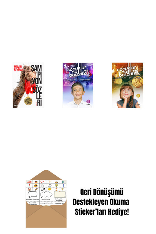 Alfa Yayıncılık Şampiyon Sözleri + Çocuklar Nasıl Başarır 2 + Çocuklar Nasıl Başarır? + Okuma Sticker'Ları