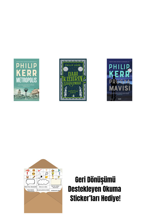 Alfa Yayıncılık Metropolis + Dahi İkizlerin Serüvenleri - Ormanın Gözü + Prusya Mavisi + Okuma Sticker'Ları